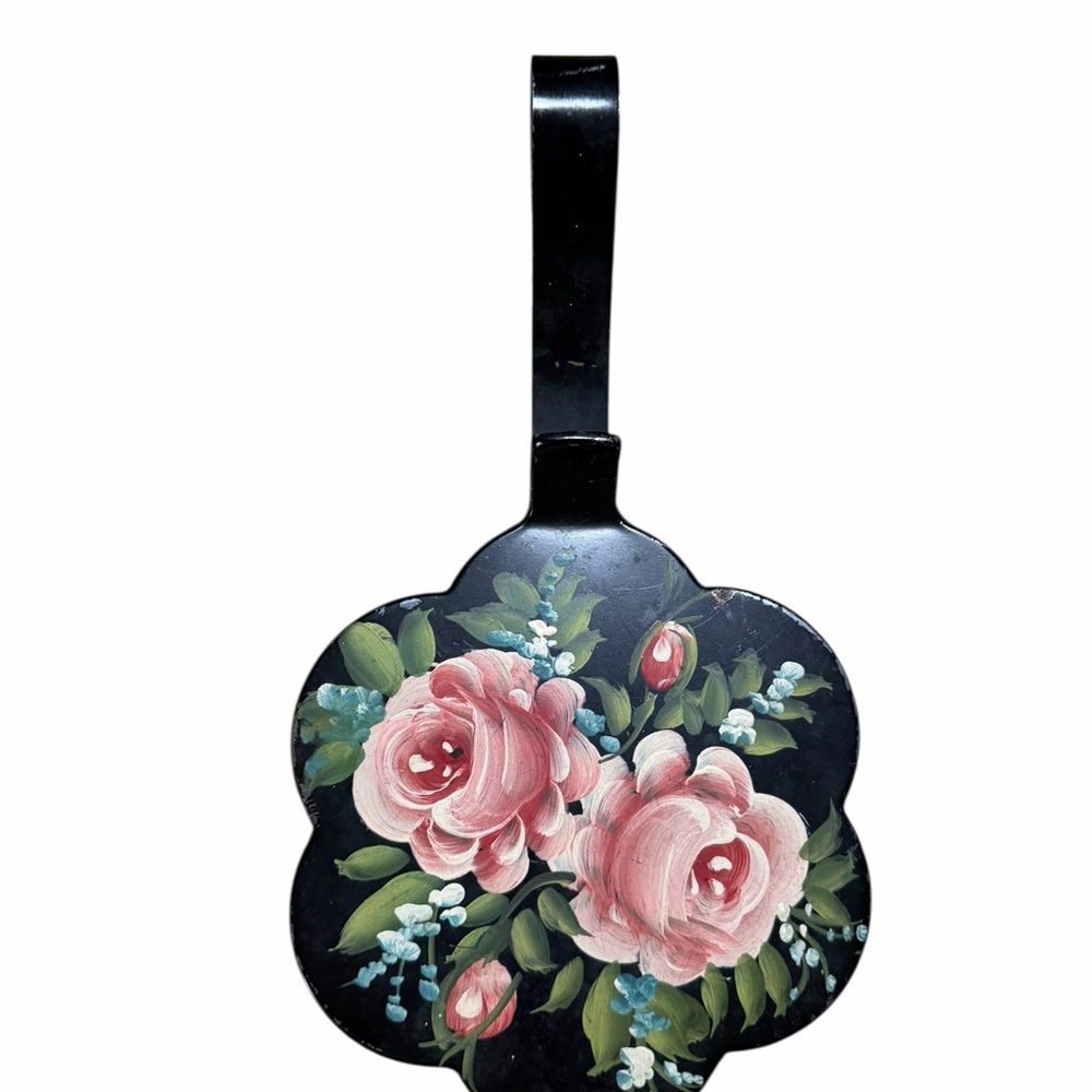 Toile Hand-Painted Black Crumb Catcher Wall Decor